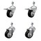 Service Caster 3 Inch SS Black Poly Swivel 12mm Threaded Stem Caster Total Lock Brake, 2PK SSTSTTL20S314-PPUB-BLK-M1215-2-S-2 - alternate 4